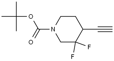 tert-Butyl 4-ethynyl-3,3-difluoropiperidine-1-carboxylate Struktur