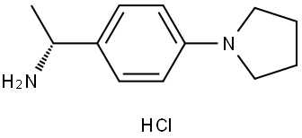 (R)-1-(4-(Pyrrolidin-1-yl)phenyl)ethan-1-amine HYDROCHLORIDE Struktur