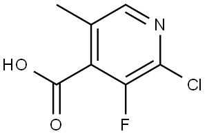 4-Pyridinecarboxylic acid, 2-chloro-3-fluoro-5-methyl- Struktur