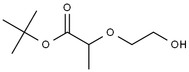 Propanoic acid, 2-(2-hydroxyethoxy)-, 1,1-dimethylethyl ester Struktur