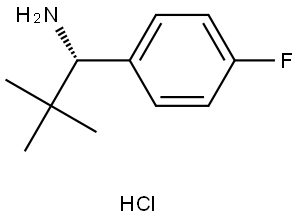 (S)-1-(4-Fluorophenyl)-2,2-dimethylpropan-1-amine hydrochloride Struktur