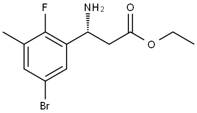 Ethyl (R)-3-amino-3-(5-bromo-2-fluoro-3-methylphenyl)propanoate Struktur