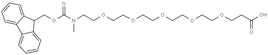 Fmoc-NMe-PEG5-acid Struktur