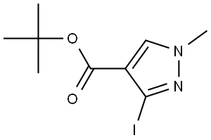 3-碘-1-甲基-1H-吡唑-4-羧酸叔丁酯, 2994188-36-0, 結構式