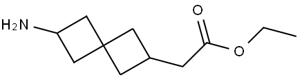 Spiro[3.3]heptane-2-acetic acid, 6-amino-, ethyl ester Struktur