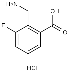 2-(Aminomethyl)-3-fluorobenzoic acid hydrochloride Struktur