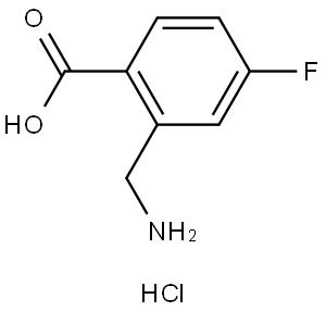 2-(Aminomethyl)-4-fluorobenzoic acid hydrochloride Struktur