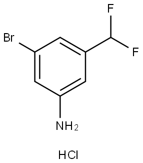 Benzenamine, 3-bromo-5-(difluoromethyl)-, hydrochloride (1:1) Struktur