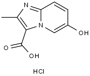 6-Hydroxy-2-methylimidazo[1,2-a]pyridine-3-carboxylic acid hydrochloride Struktur