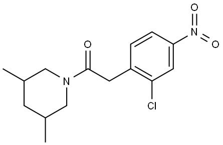 2-(2-Chloro-4-nitrophenyl)-1-(3,5-dimethyl-1-piperidinyl)ethanone Struktur