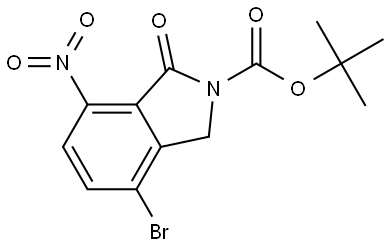 tert-Butyl 4-bromo-7-nitro-1-oxoisoindoline-2-carboxylate Struktur