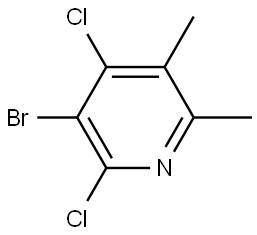 3-Bromo-2,4-dichloro-5,6-dimethylpyridine Struktur