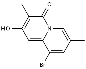 4H-Quinolizin-4-one, 9-bromo-2-hydroxy-3,7-dimethyl- Struktur