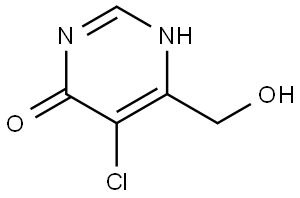 5-Chloro-6-(hydroxymethyl)pyrimidin-4(1H)-one Struktur