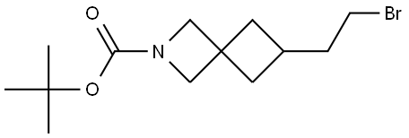 tert-butyl 6-(2-bromoethyl)-2-azaspiro[3.3]heptane-2-carboxylate Struktur