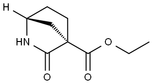 2-Azabicyclo[2.2.1]heptane-4-carboxylic acid, 3-oxo-, ethyl ester, (1R,4S)- Struktur