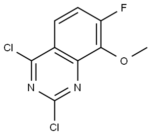 Quinazoline, 2,4-dichloro-7-fluoro-8-methoxy- Struktur
