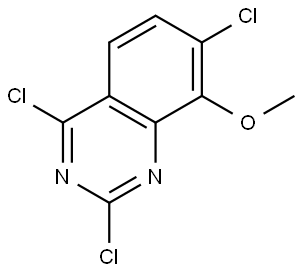 2,4,7-Trichloro-8-methoxyquinazoline Struktur