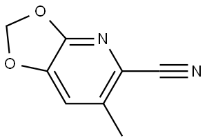 6-Methyl-[1,3]dioxolo[4,5-b]pyridine-5-carbonitrile Struktur