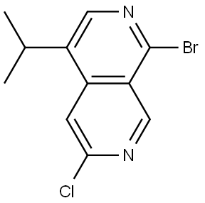 1-Bromo-6-chloro-4-isopropyl-2,7-naphthyridine Struktur
