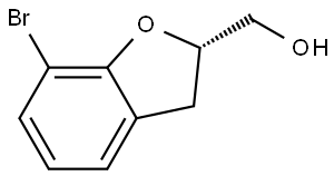 (S)-(7-Bromo-2,3-dihydrobenzofuran-2-yl)methanol Struktur