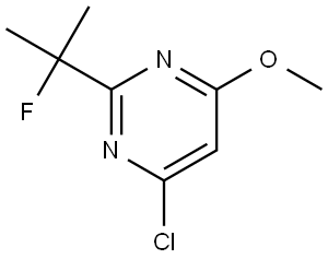 4-Chloro-2-(2-fluoropropan-2-yl)-6-methoxypyrimidine Struktur