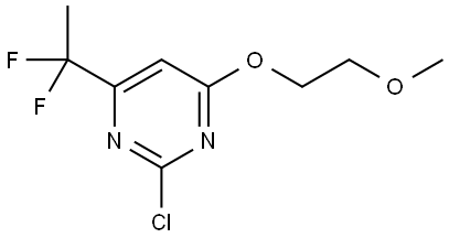 2-Chloro-4-(1,1-difluoroethyl)-6-(2-methoxyethoxy)pyrimidine Struktur