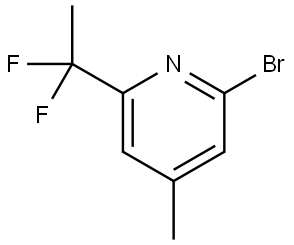 2-Bromo-6-(1,1-difluoroethyl)-4-methylpyridine Structure