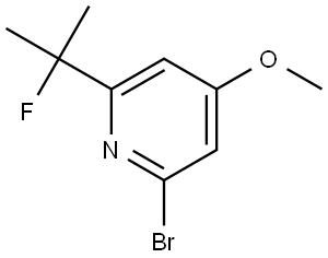 2-Bromo-6-(2-fluoropropan-2-yl)-4-methoxypyridine Struktur