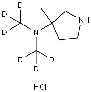 N,N,3-trimethylpyrrolidin-3-amine-d6 (hydrochloride) Struktur