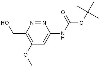 tert-Butyl (6-(hydroxymethyl)-5-methoxypyridazin-3-yl)carbamate Struktur