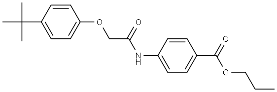 PROPYL 4-(((4-TERT-BUTYLPHENOXY)ACETYL)AMINO)BENZOATE Struktur