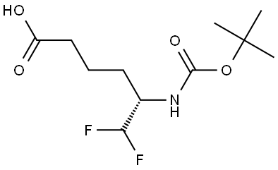 (S)-5-((tert-Butoxycarbonyl)amino)-6,6-difluorohexanoic acid Struktur