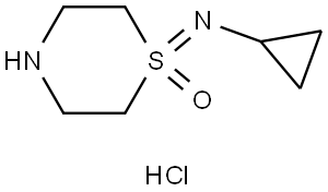 Cyclopropanamine, N-(1-oxido-1-thiomorpholinylidene)-, hydrochloride (1:1) Struktur