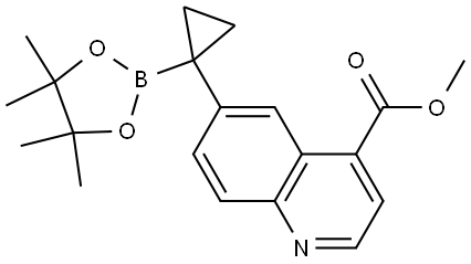 Methyl 6-(1-(4,4,5,5-tetramethyl-1,3,2-dioxaborolan-2-yl)cyclopropyl)quinoline-4-carboxylate Struktur