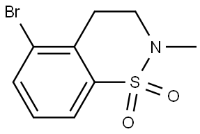 5-溴-2-甲基-3,4-二氫2H-苯并[E][1,2]噻嗪1,1-二氧化物 結(jié)構(gòu)式