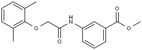 METHYL 3-(((2,6-DIMETHYLPHENOXY)ACETYL)AMINO)BENZOATE Struktur
