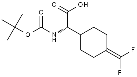 (S)-2-((tert-butoxycarbonyl)amino)-2-(4-(difluoromethylene)cyclohexyl)acetic acid Struktur
