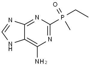 (6-Amino-9H-purin-2-yl)(ethyl)(methyl)phosphine oxide Struktur