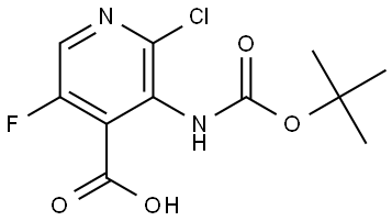 3-((tert-Butoxycarbonyl)amino)-2-chloro-5-fluoroisonicotinic acid Struktur