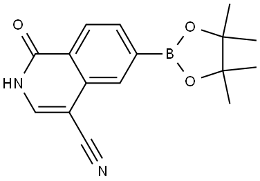 1-Oxo-6-(4,4,5,5-tetramethyl-1,3,2-dioxaborolan-2-yl)-1,2-dihydroisoquinoline-4-carbonitrile Struktur