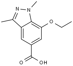 7-Ethoxy-1,3-dimethyl-1H-indazole-5-carboxylic acid Struktur