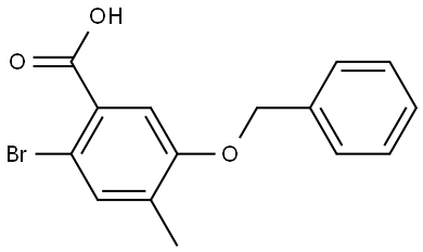 5-(benzyloxy)-2-bromo-4-methylbenzoic acid Struktur