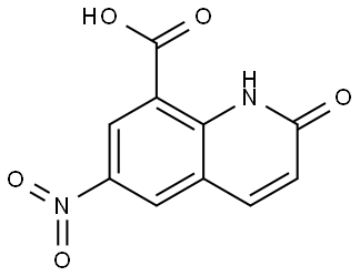 6-Nitro-2-oxo-1,2-dihydroquinoline-8-carboxylic acid Struktur