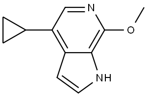 1H-Pyrrolo[2,3-c]pyridine, 4-cyclopropyl-7-methoxy- Structure