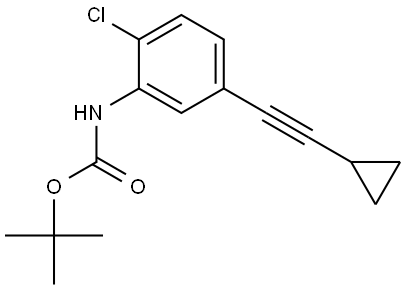 tert-Butyl (2-chloro-5-(cyclopropylethynyl)phenyl)carbamate Struktur
