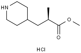 (R)-Methyl 2-methyl-3-(piperidin-4-yl)propanoate (hydrochloride) Struktur