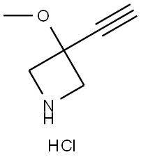 Azetidine, 3-ethynyl-3-methoxy-, hydrochloride (1:1) Struktur