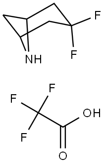 cis-3-Fluoro-6-azabicyclo[3.1.1]heptane Trifluoroacetate Struktur