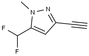 5-(Difluoromethyl)-3-ethynyl-1-methyl-1H-pyrazole Struktur